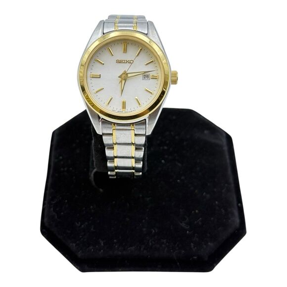 Seiko 6N22-00K0 2 Tones Gold Silver Quart Womens Watch - Picture 1 of 7